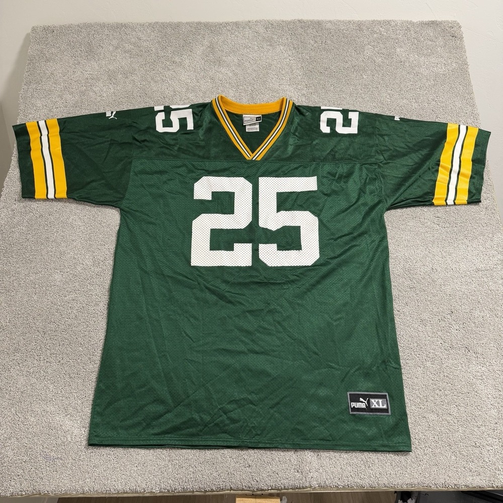 Vintage Puma Dorsey Levens Green Bay Packers Jersey Mens Sz XL 90s NFL Football‎